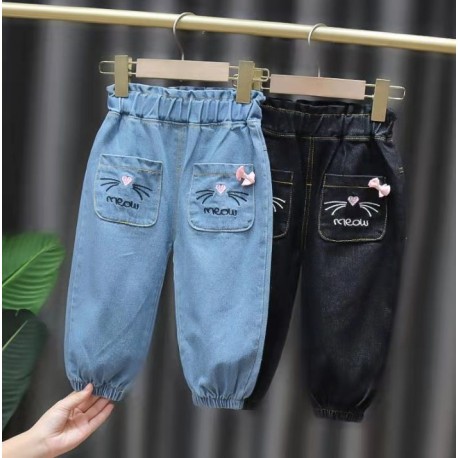 Blue Meow Jeans