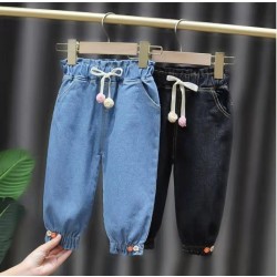 Black PomPom Jeans