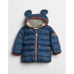 Gap Navy Mickey Puffer Jackets