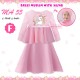 MA Pink Flowers Unicorn Ruffle Gamis