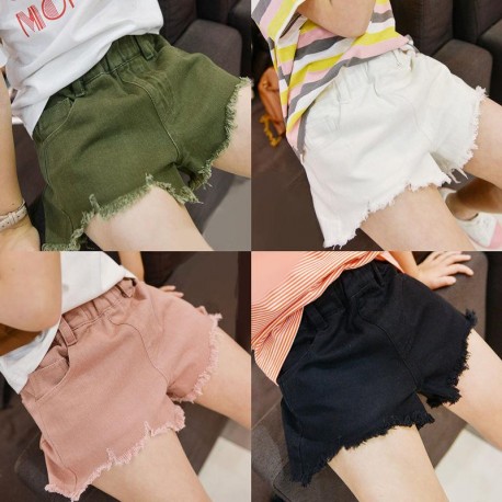 Olive Denim Hotpants