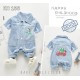 Dinosaur Cars Denim Romper