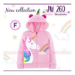 JW Pink Embroidery Unicorn Jacket