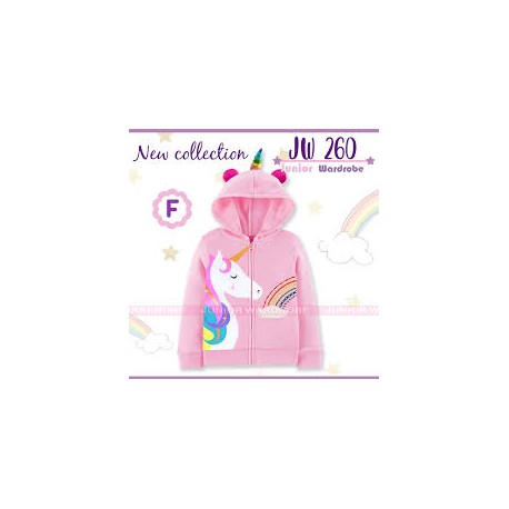 JW Pink Embroidery Unicorn Jacket