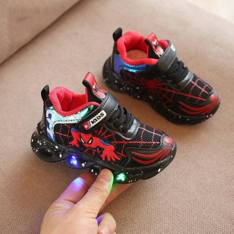 Black Spiderman Sport Web Lamp Shoes