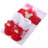 Red Minnie Crown Sequins Socks and Headband Set