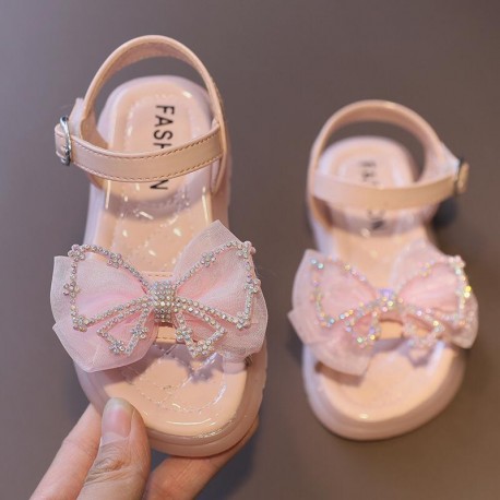 Pink Ribbon Sparkle Sandals