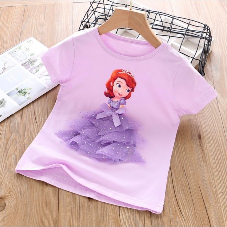 Purple Sofia 3D Tulle Top