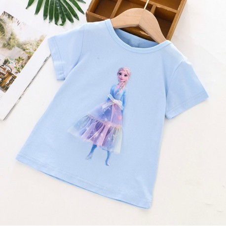 Blue Elsa Frozen 3D Tulle Top