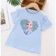 Blue Elsa Frozen Sequin Ruffle Top