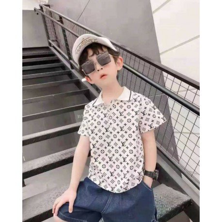 White LV Polo Shirt
