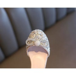 Silver Diamond Ribbon Sparkle Shoes