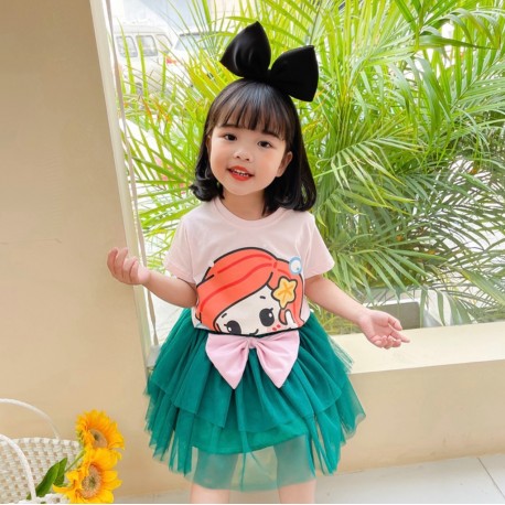 Disney Ariel Mermaid Top Set Tutu Skirt