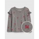 GAP Disney Grey Minnie Ribbon Ruffle Top