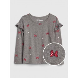 GAP Disney Grey Minnie Ribbon Ruffle Top