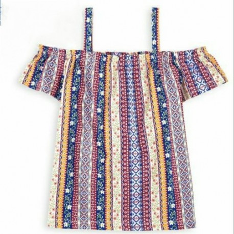 Place Off Shoulder Printed Top