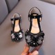 Black Big Ribbon Sparkle Shoes