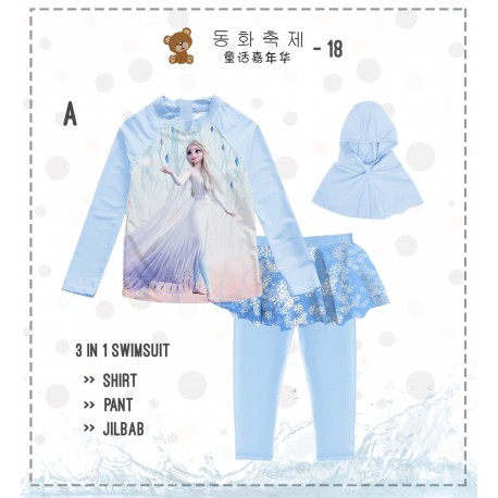Elsa Frozen New Muslim SwimWear