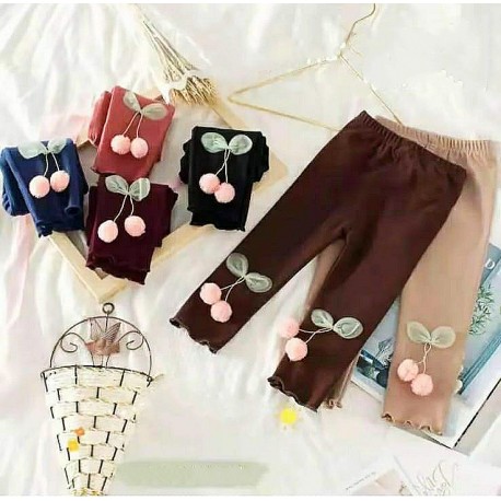 Cherry Pom-pom Leggings