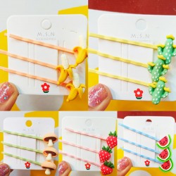 Fruit Hairclips per 3