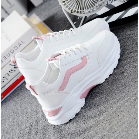 White Pink Korean Style Shoes