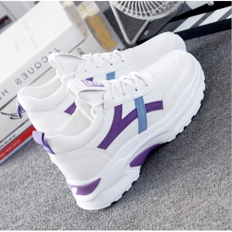 White Purple Korean Style Shoes