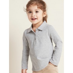 OldNavy Grey Girl LS Polo Shirt