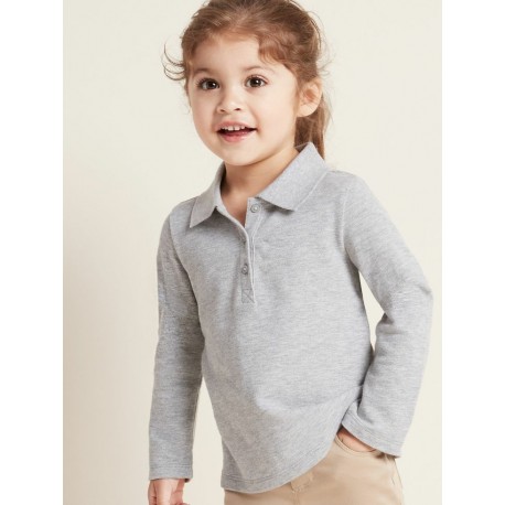 OldNavy Grey Girl LS Polo Shirt