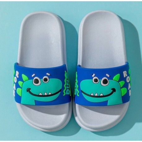 Blue Grey Dinosaurs Sandals