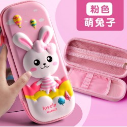 Pink Rabbit 3D Pencil Case