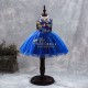 Blue Gold Cheongsam Tutu Dress