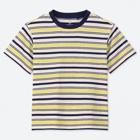 Uniqlo Navy Yellow Stripe T-Shirt