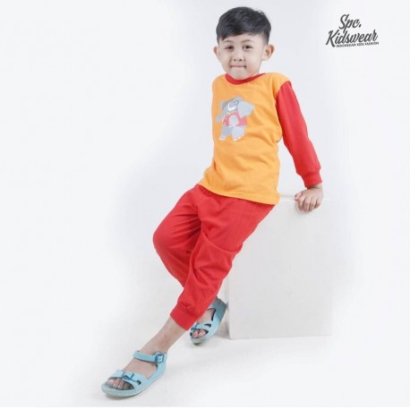 Orange Elephant Pyjamas