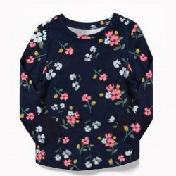 OldNavy Navy Flowers Tee