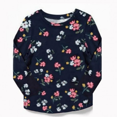 OldNavy Navy Flowers Tee