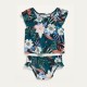 OldNavy Dark Green Floral 2-pieces Swimsuits