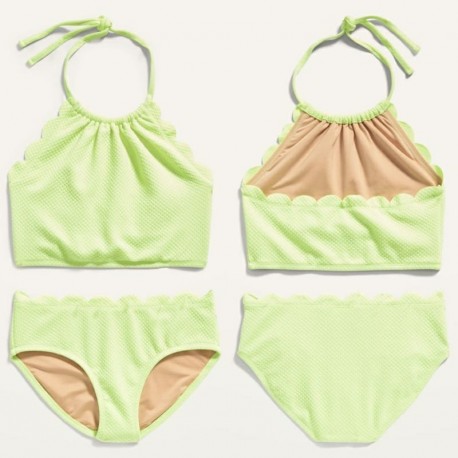 OldNavy Lime Halter Neck 2-pieces Swimsuits