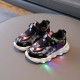 Black Spiderman Hologram Eyes Lamp Shoes