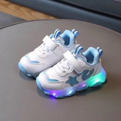 White Blue Star Lamp LED Shoes