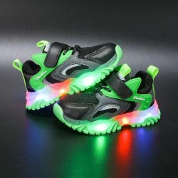Black Green Blaze Lamp LED Shoes