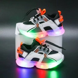 Black Orange Street Lamp LED Shoes