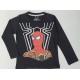 Black Spiderman LS Tee