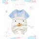 Blue Dog Cute Romper