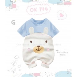 Blue Dog Cute Romper