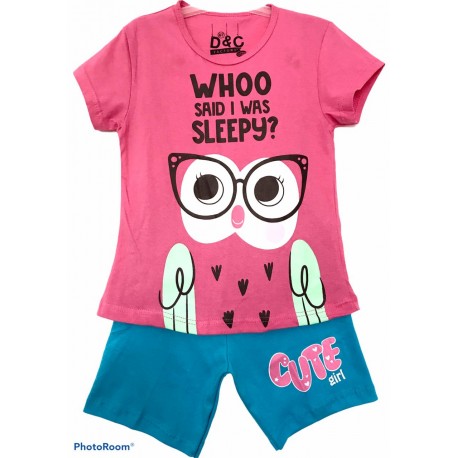 Pink Owl Sleep Set