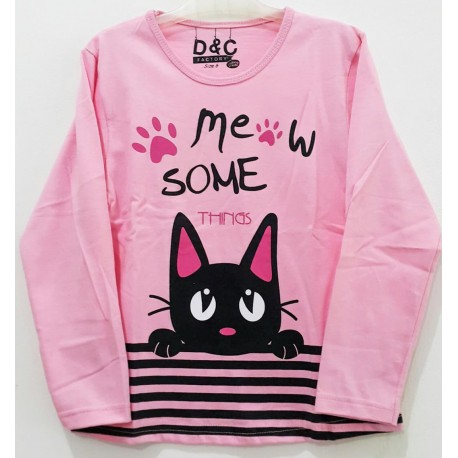 Meow Something LS Tee