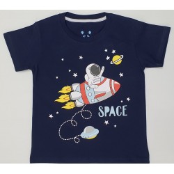 Navy Rocket Space Tee