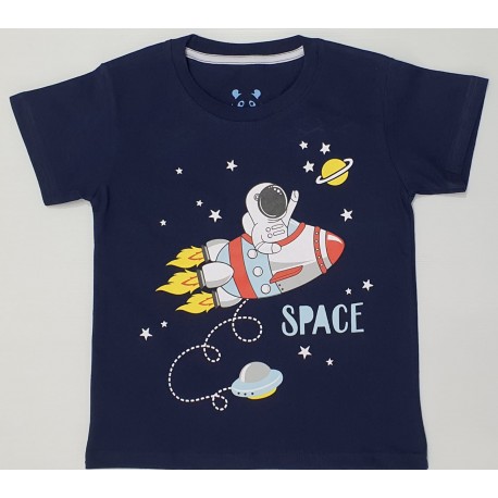 Navy Rocket Space Tee