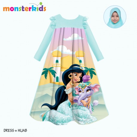 Princess Jasmine Gamis +Pashmina