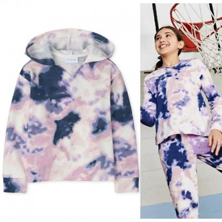 Pink Purple Tie Dye Place Hoodie SweatShirt